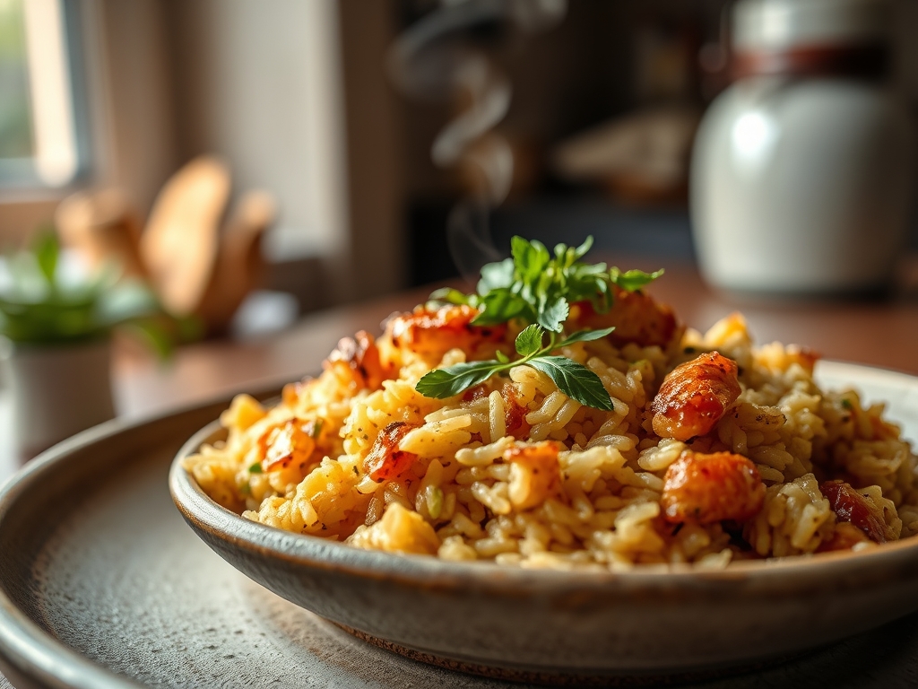 Arroz al horno con costra