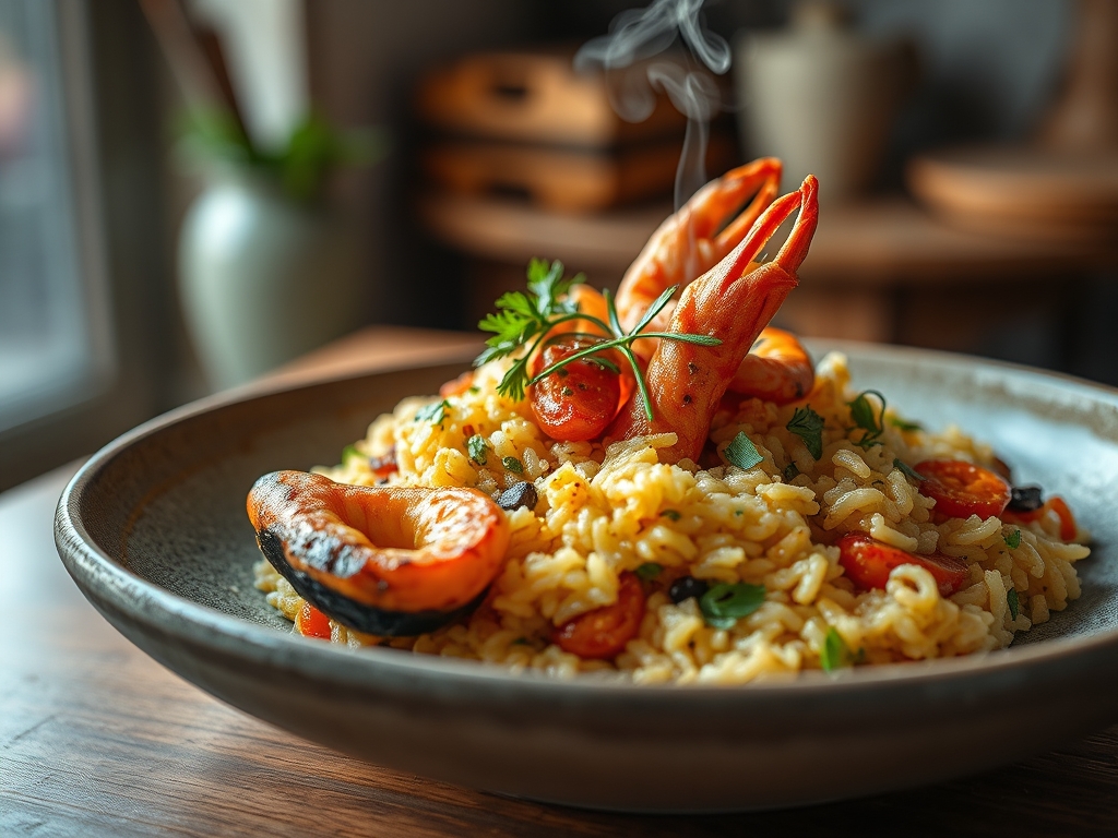 Arroz de marisco pelado