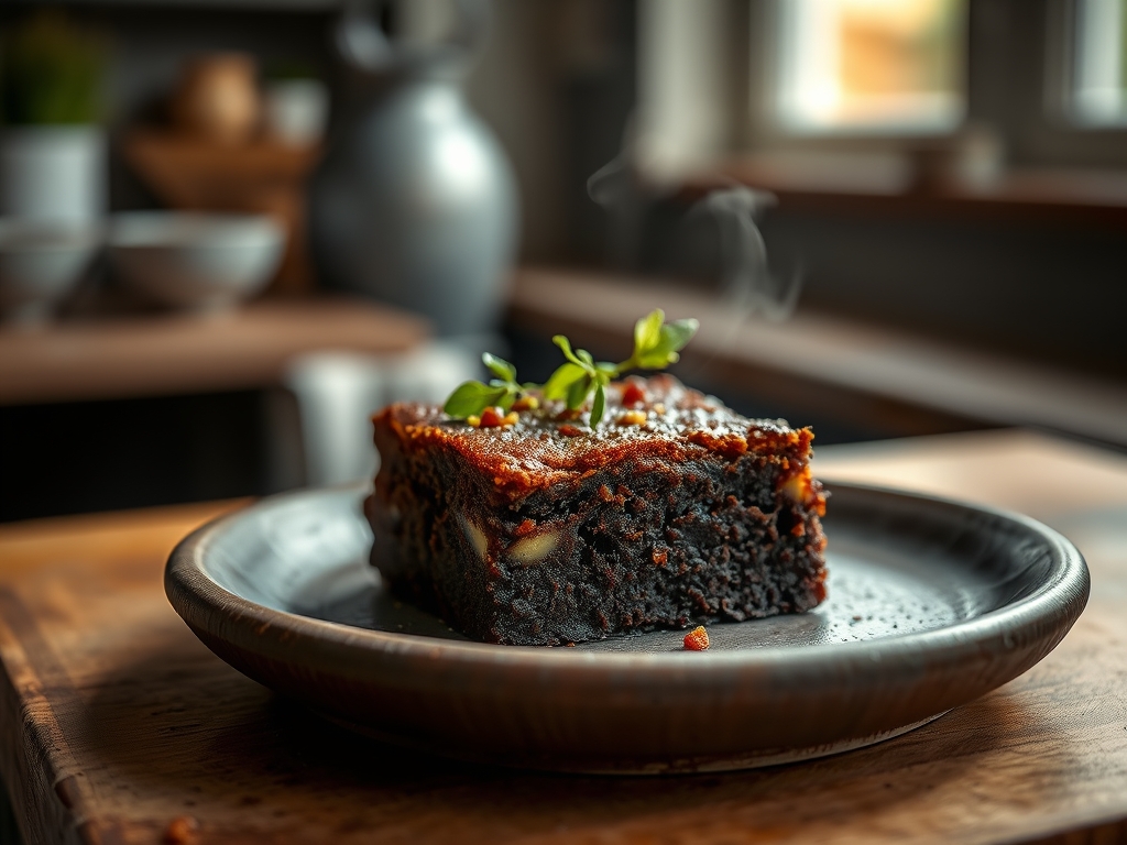 Brownie de chocolate bandeja