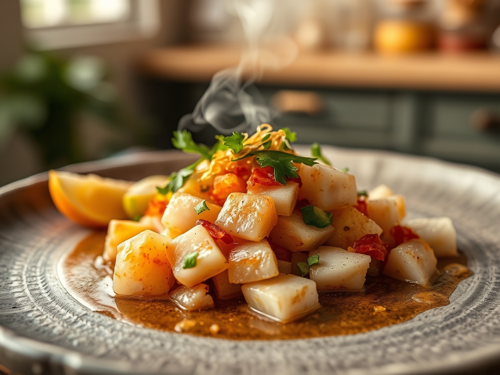 Ceviche de pescado fresco