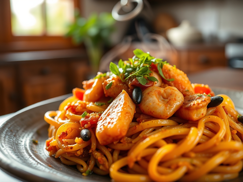 Fideuá de marisco familiar