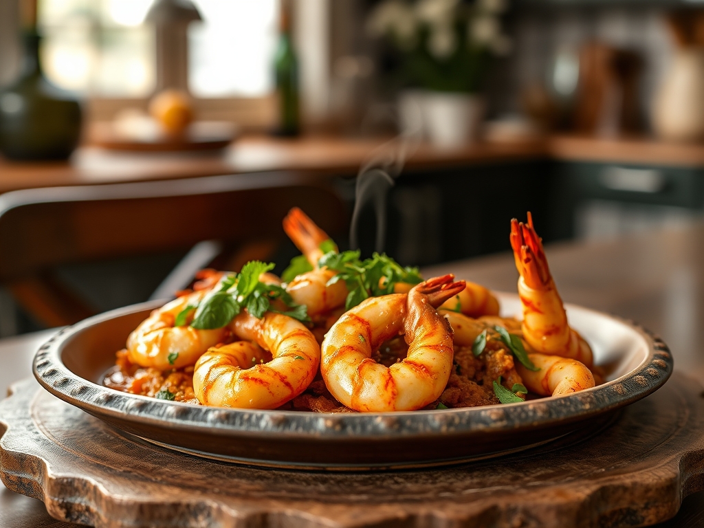 Gambas al ajillo bandeja