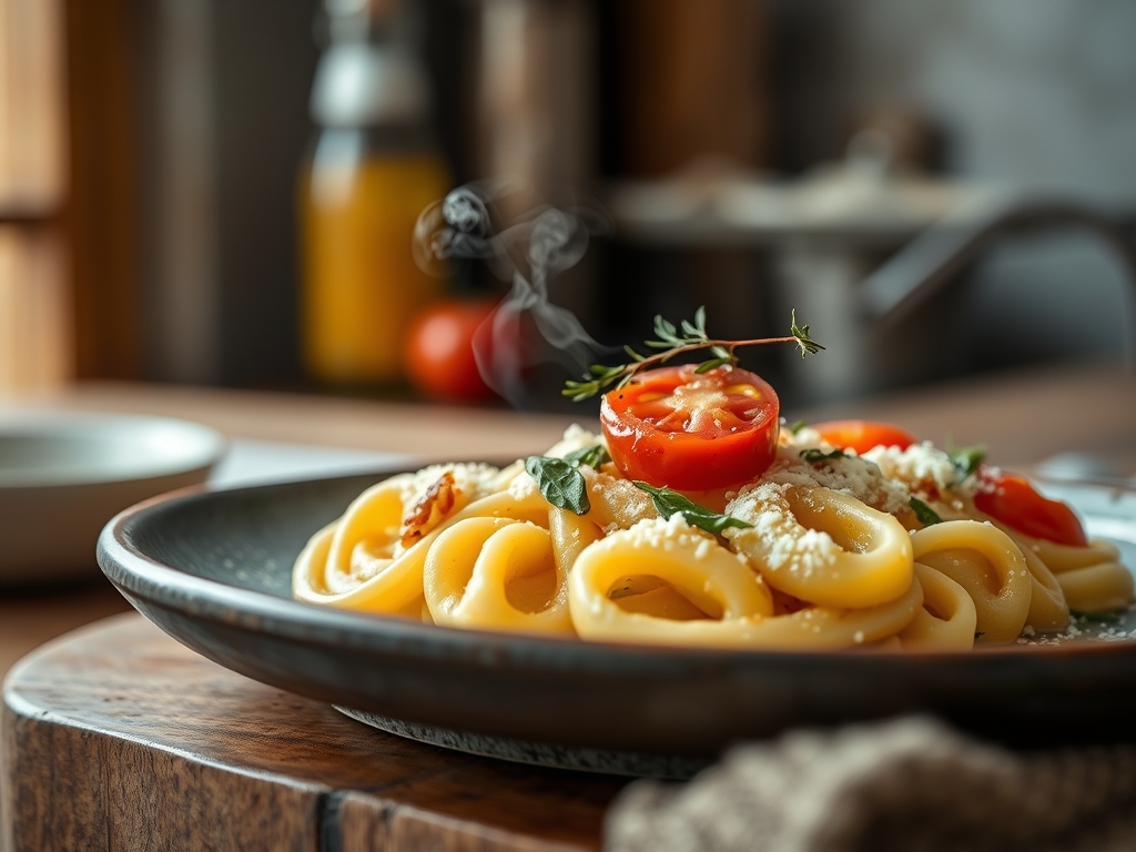 Gnocchis con tomate y queso