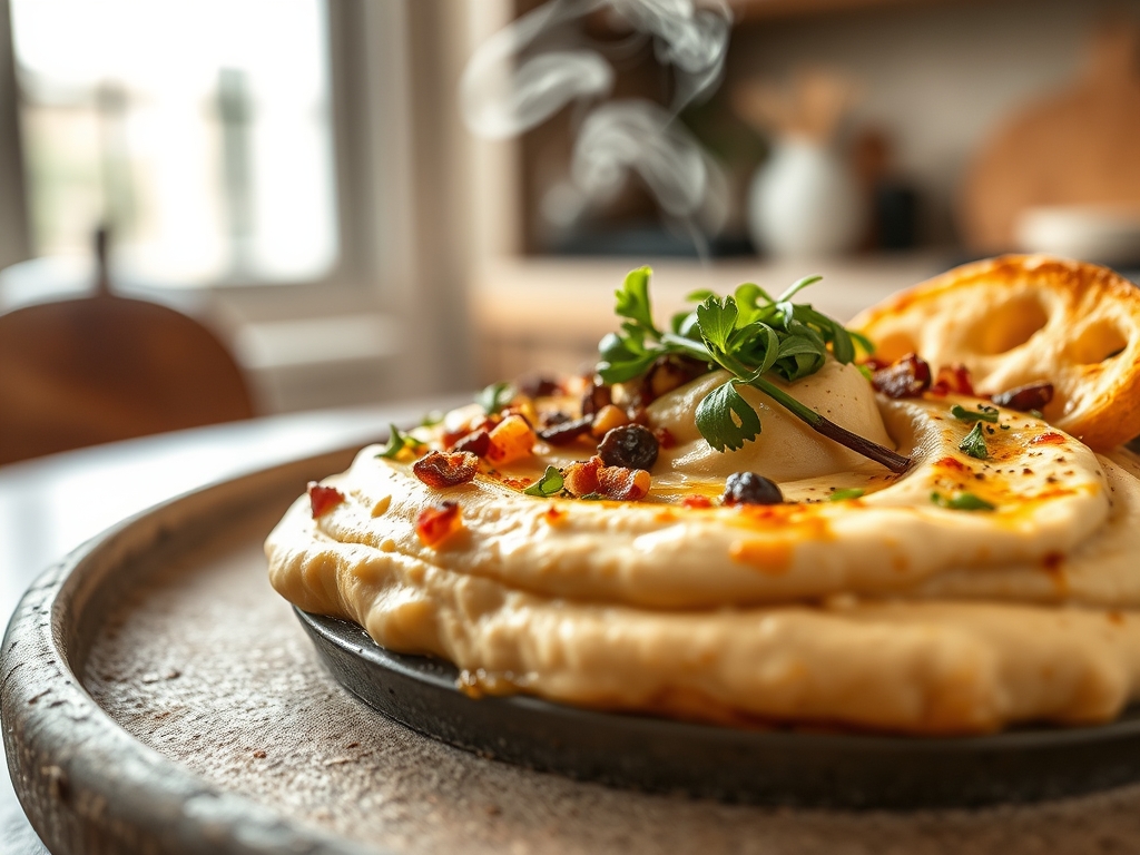 Hummus con toppings gigante