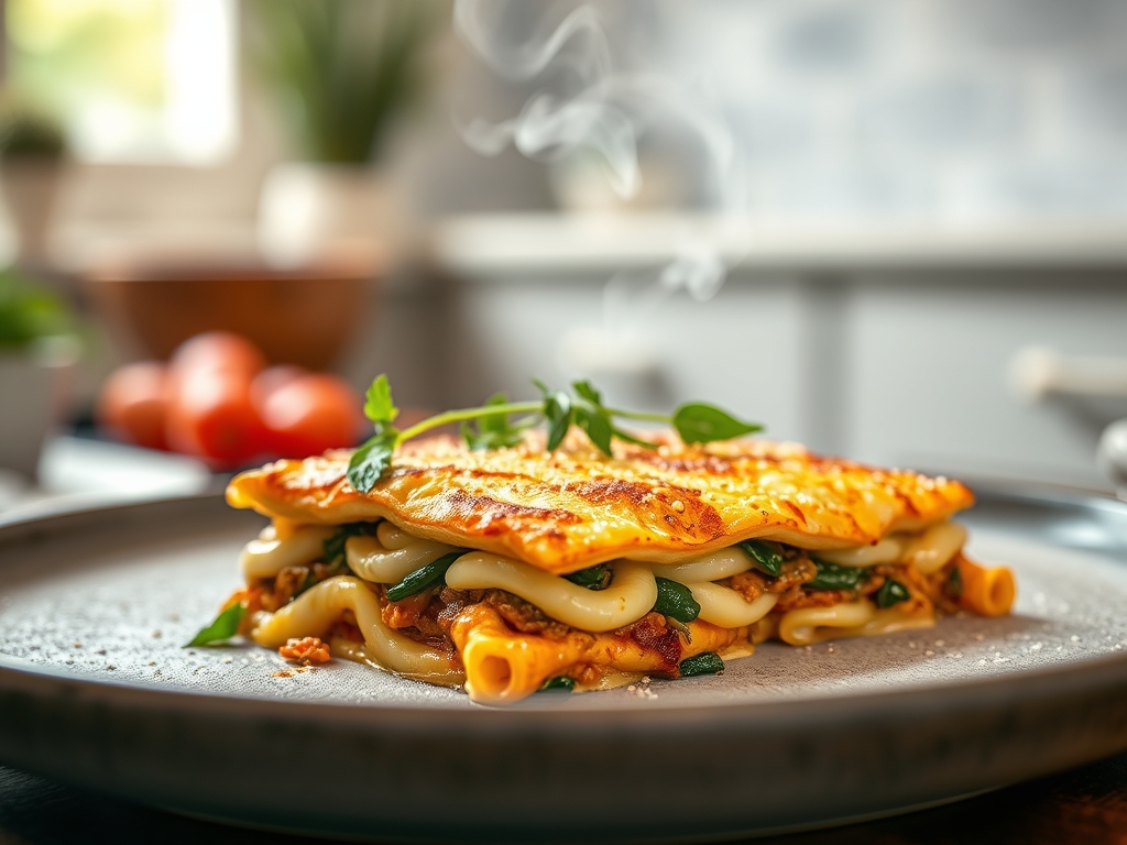 Lasaña de verduras gigante