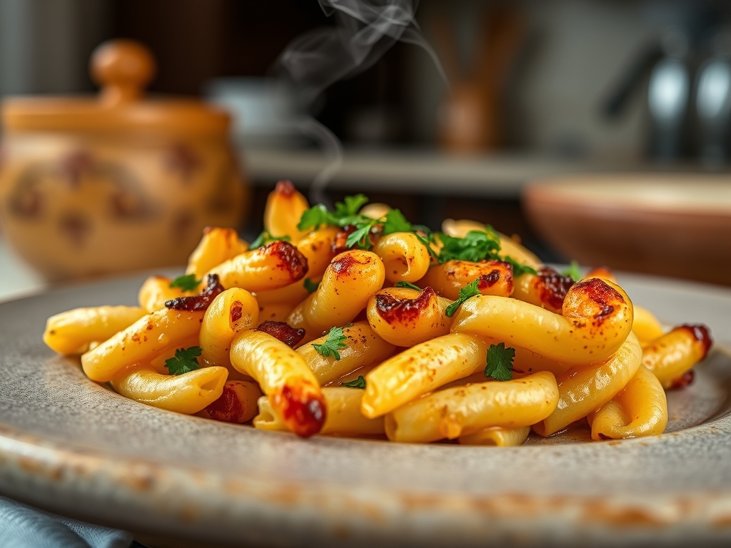 Macarrones con queso al horno