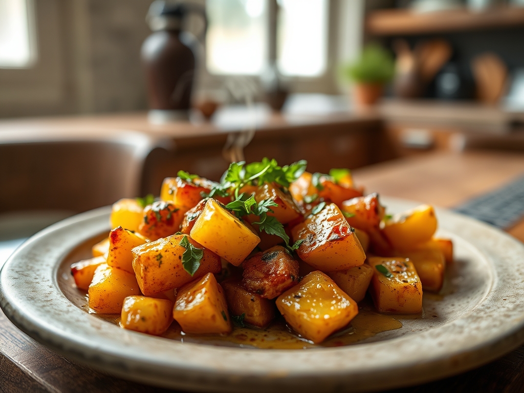 Patatas bravas fuente grande