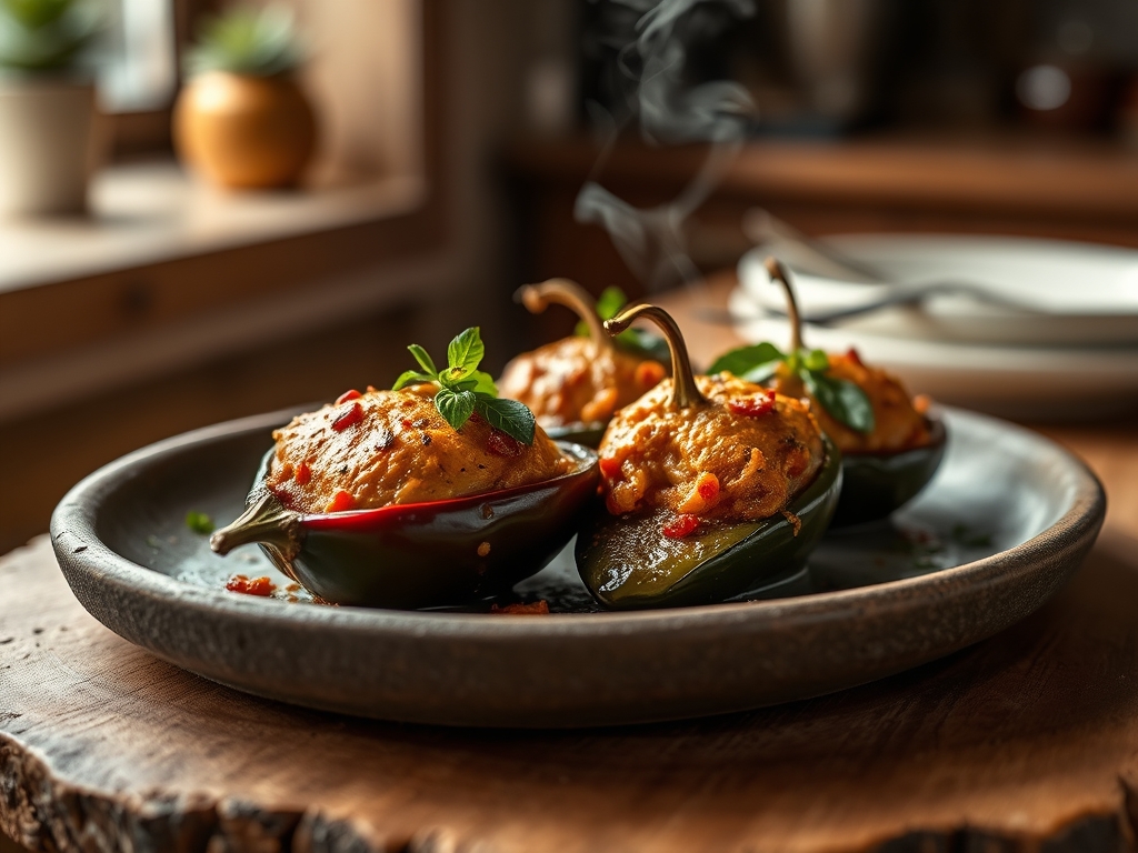 Pimientos rellenos de carne