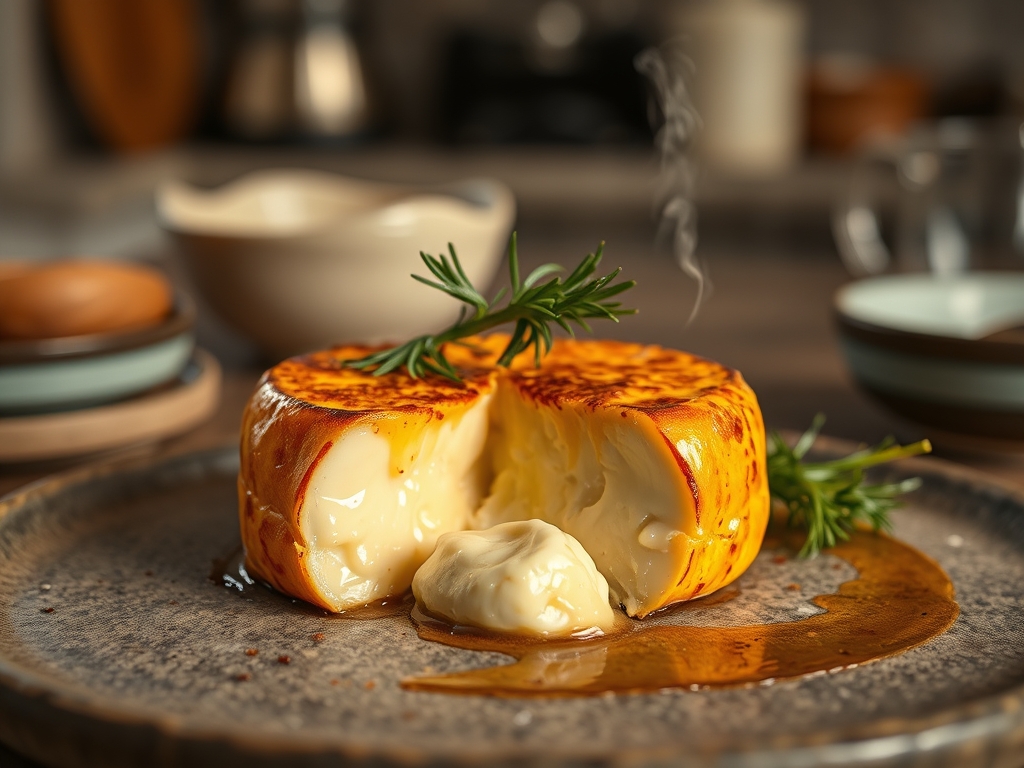 Queso Brie al horno gigante