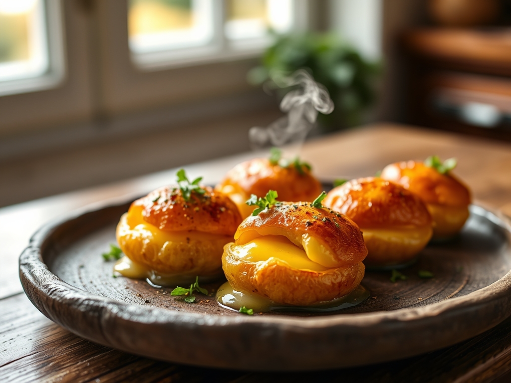 Profiteroles rellenos plato
