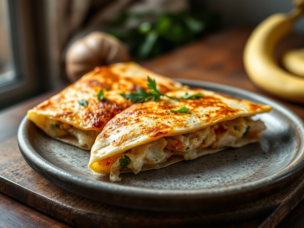 Quesadillas de pollo y queso