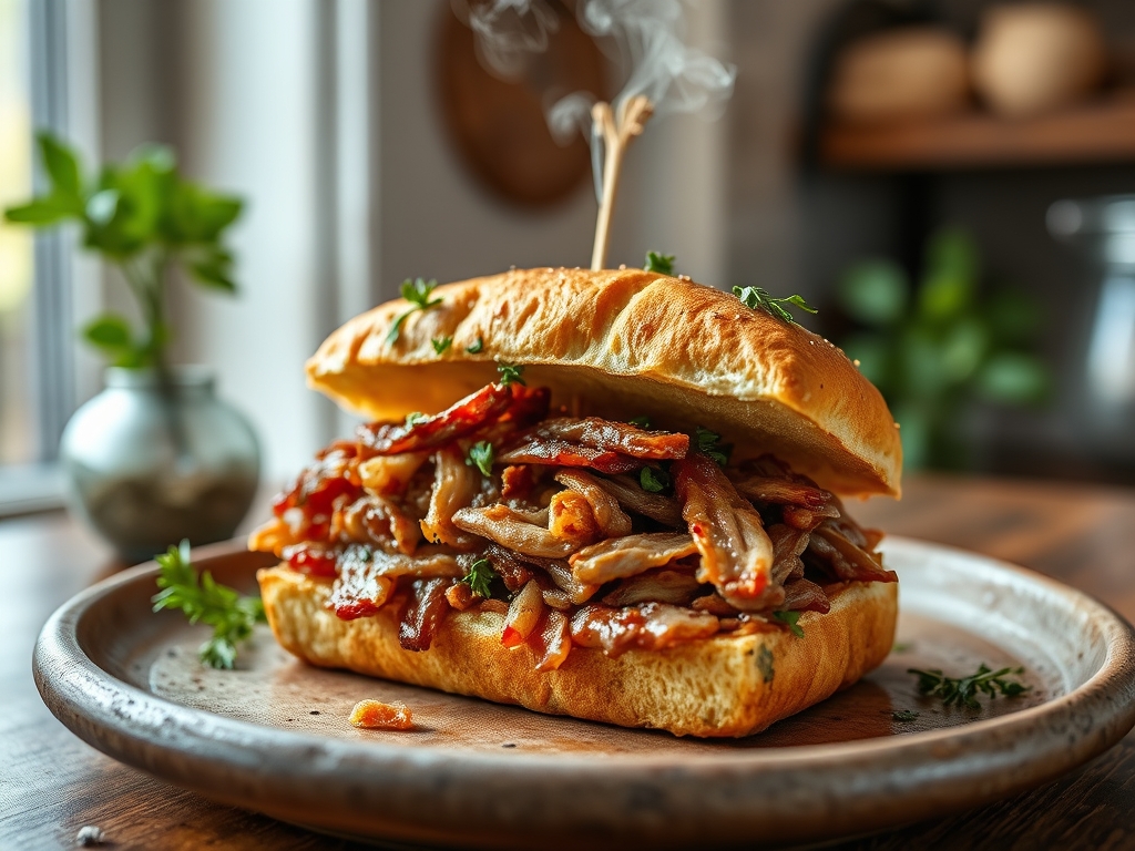 Sándwich de pulled pork